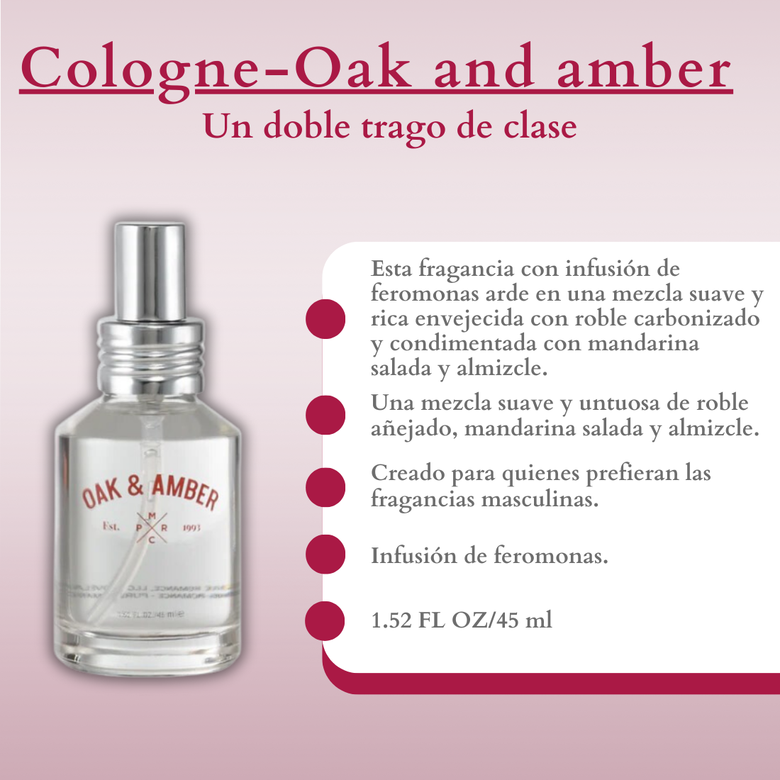 Cologne - Oak and amber