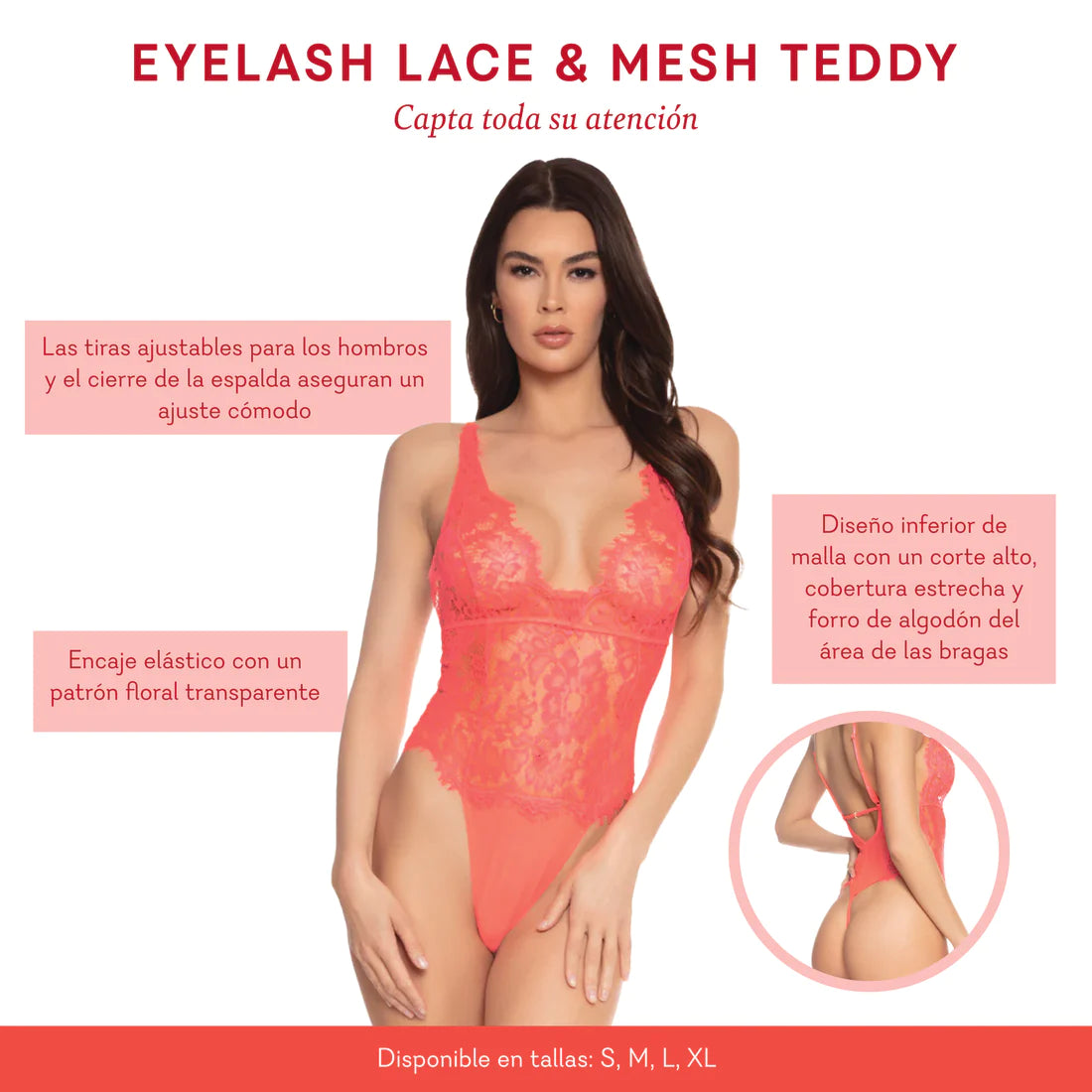 Eyelash Lace & Mesh Teddy